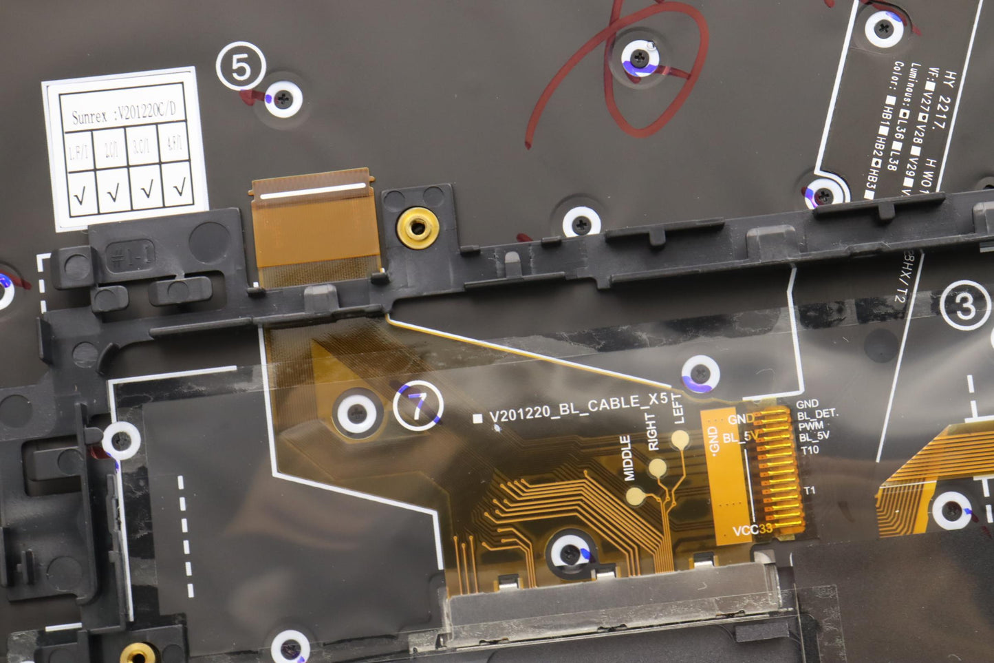 Lenovo Mechasm Kbd Bzl,Wl,Gy,Srx,Ind - 5M11H45829
