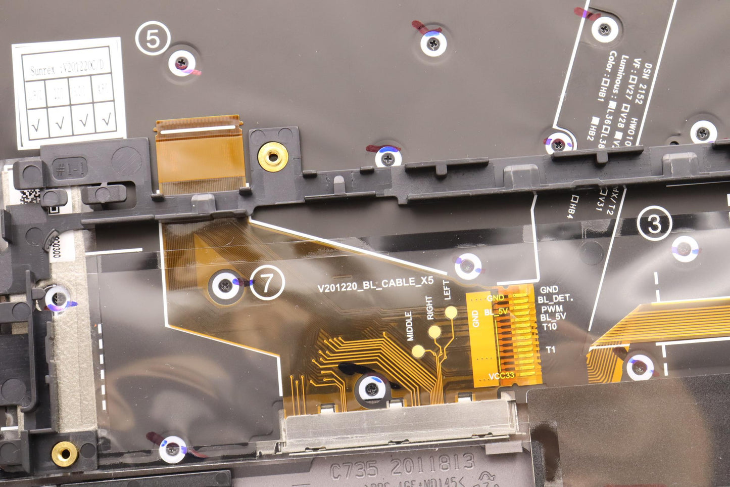 Lenovo Mechasm Kbd Bzl,Ww,Gy,Srx,Bul - 5M11H45842