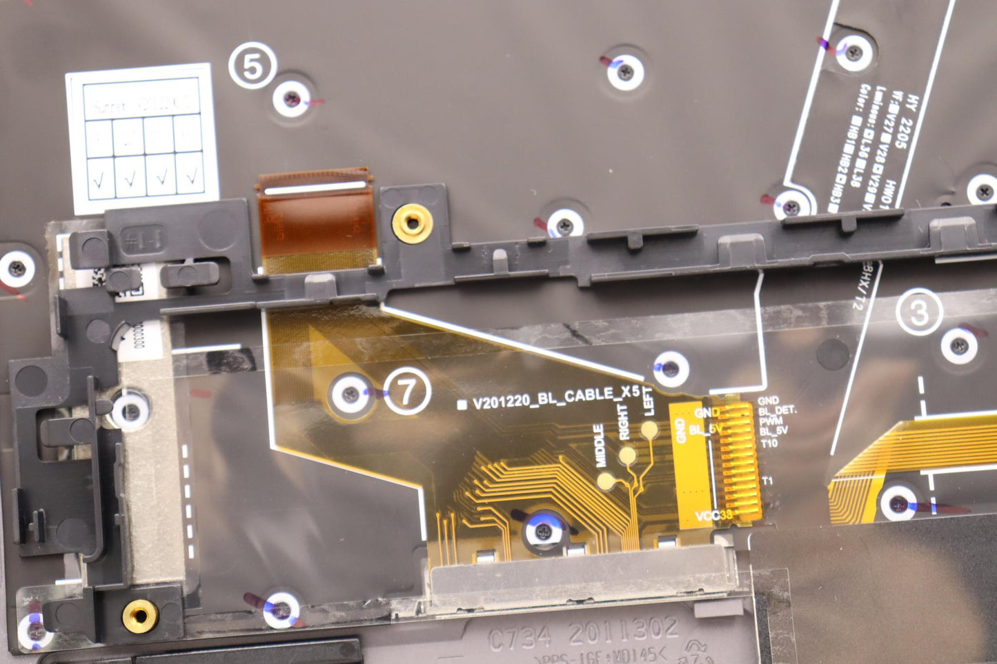 Lenovo Mechasm Kbd Bzl,Ww,Gy,Srx,Kor - 5M11H45862