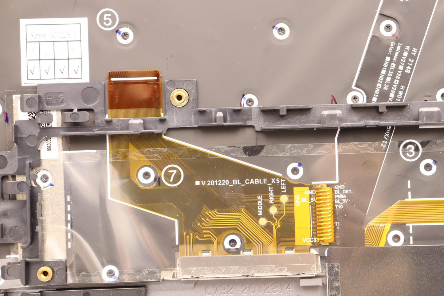 Lenovo Mechasm Kbd Bzl,Ww,Gy,Srx,Sws - 5M11H45882
