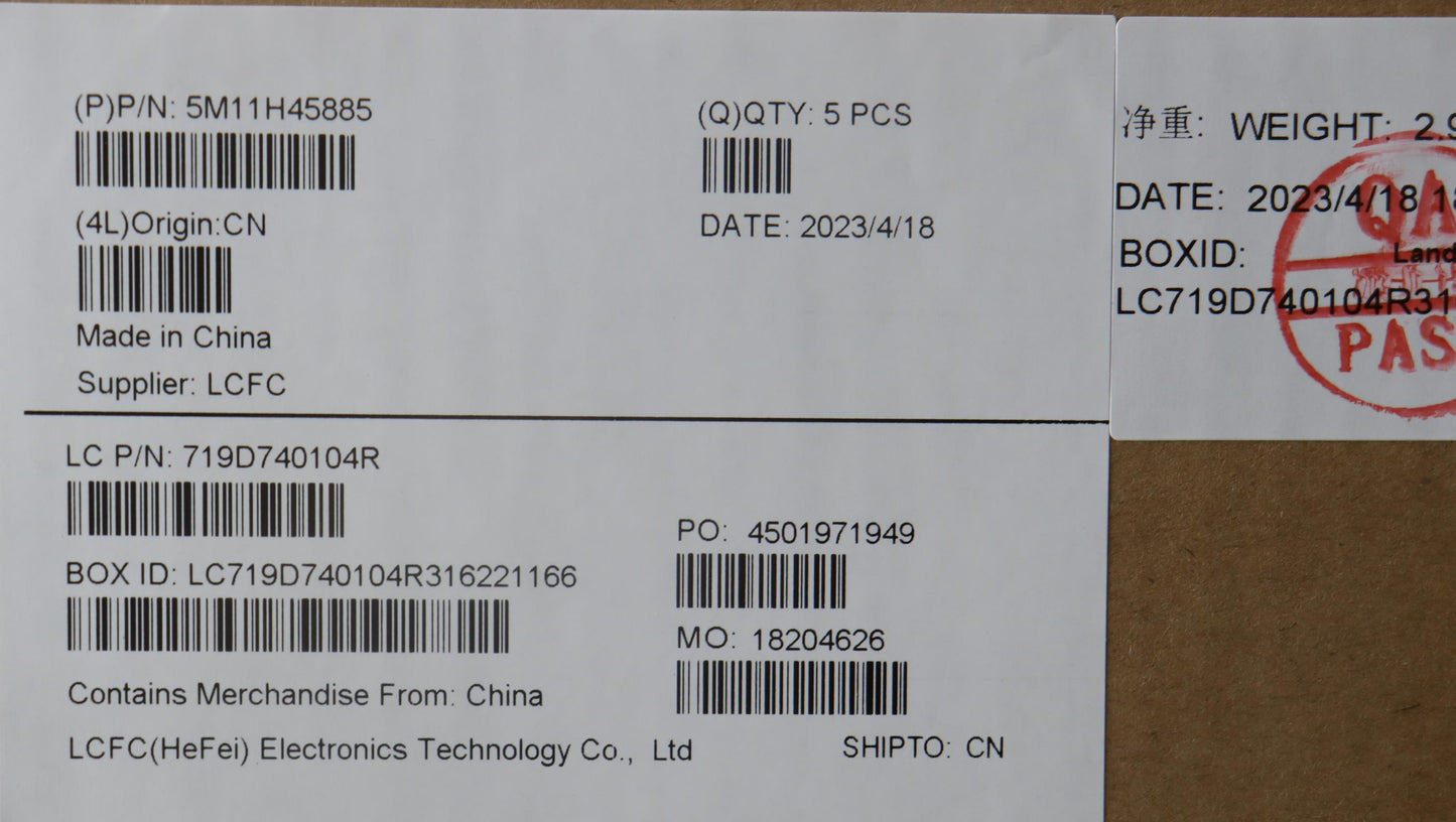 Lenovo Mech_Asm Kbd Bzl,Wl,Gy,Chy,Mao - 5M11H45885