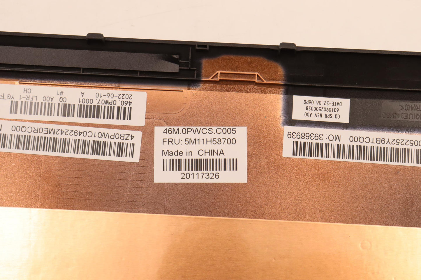 Lenovo Mechasm Fru D Cover,Yg Bk L13 - 5M11H58700