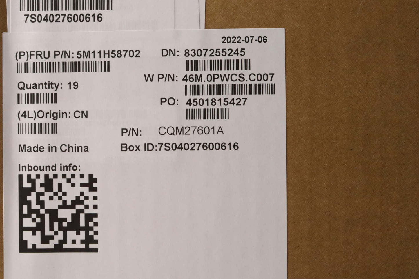 Lenovo Mechasm Fru D Cover,Yg Sg L13 - 5M11H58702