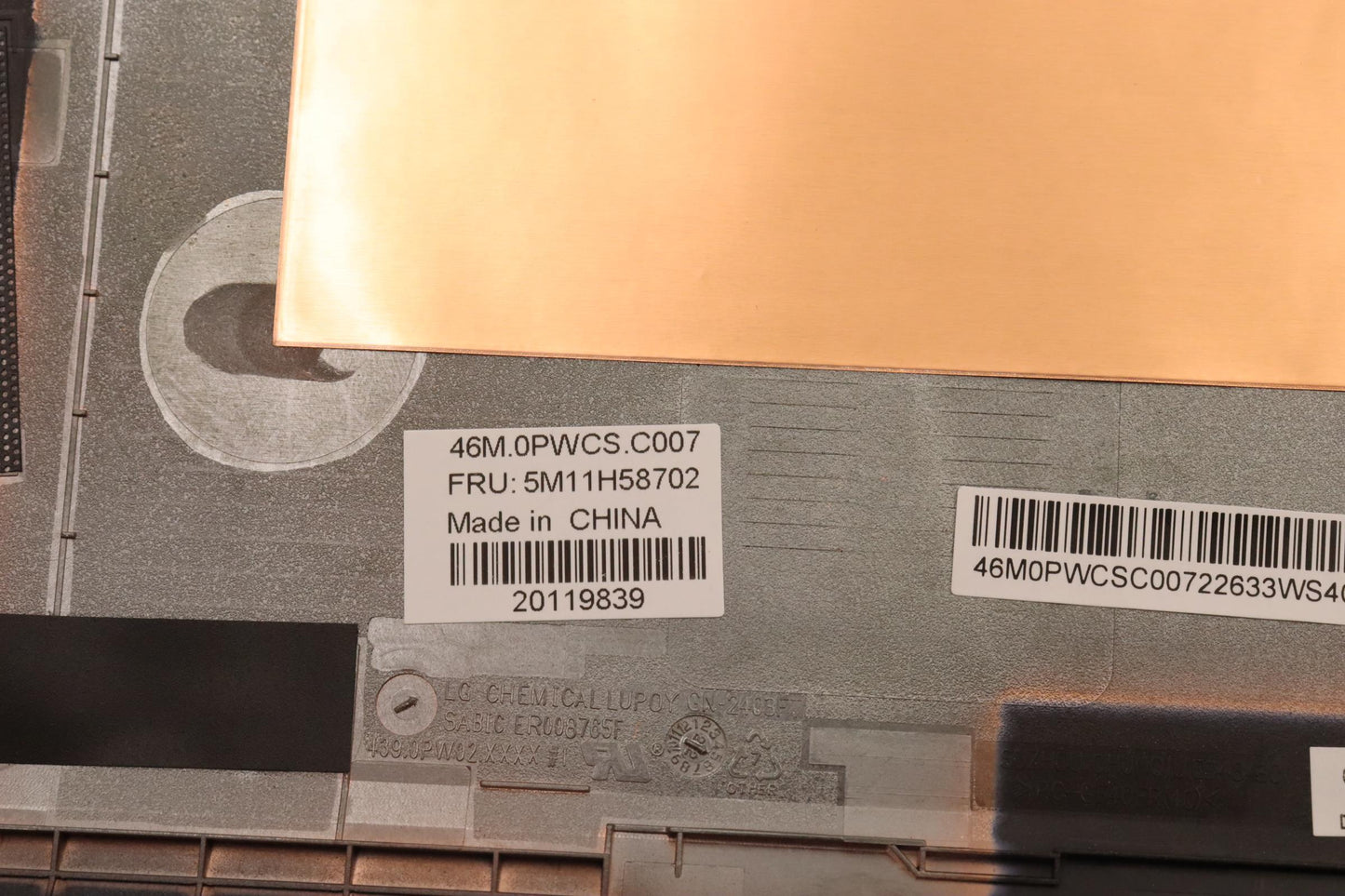 Lenovo Mechasm Fru D Cover,Yg Sg L13 - 5M11H58702