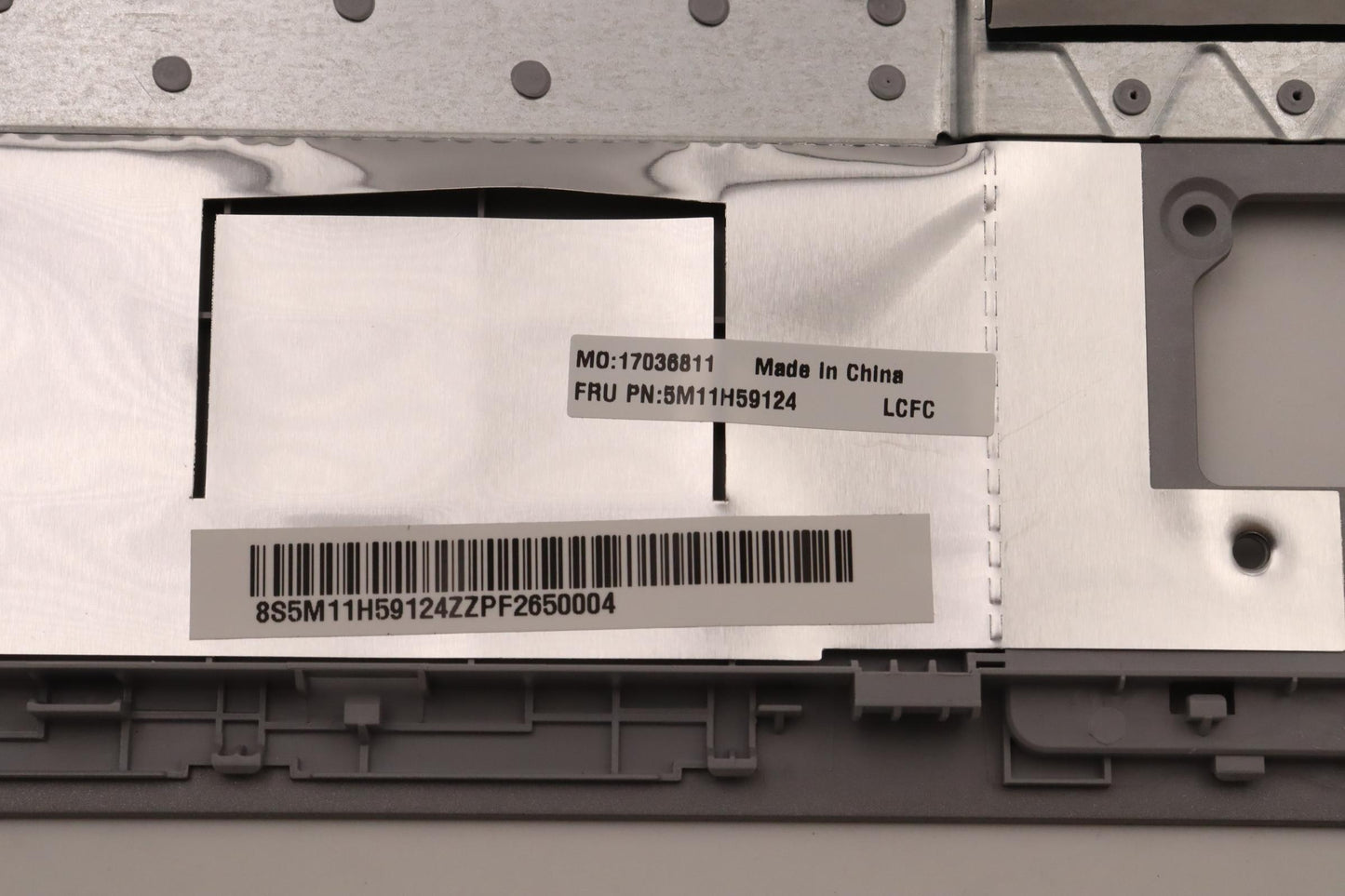 Lenovo C-Cover with Keyboard, USA English, Silver, Non-Backlight - 5M11H59124