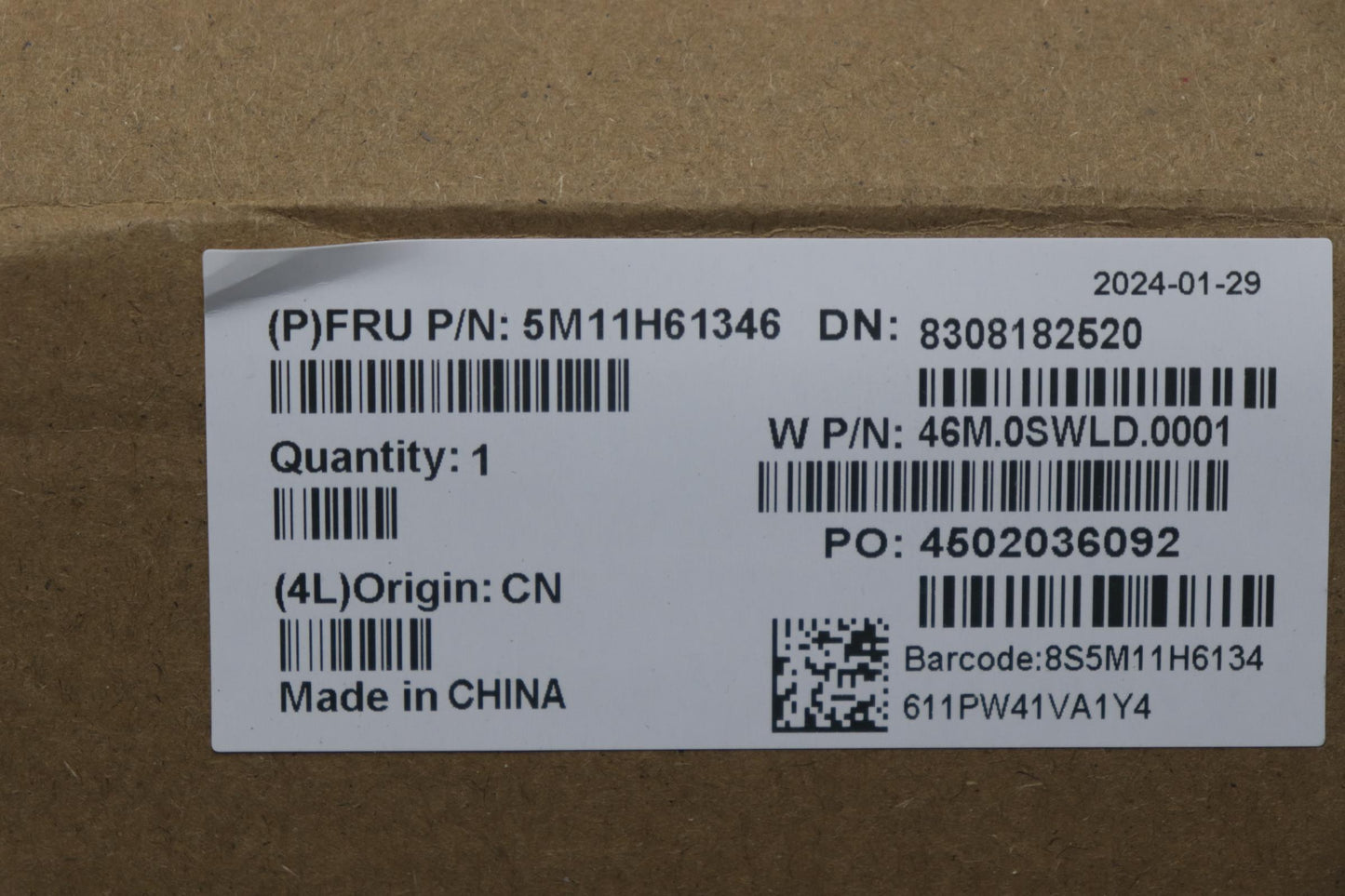 Lenovo Mech_Asm Fru12.2Wu Mt 50%Ntsc - 5M11H61346