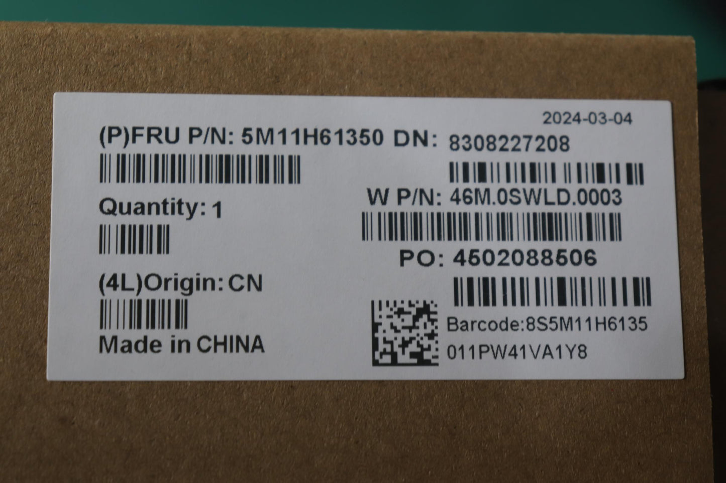 Lenovo Mech_Asm Fru12.2Wu Mt 50%Ntsc - 5M11H61350