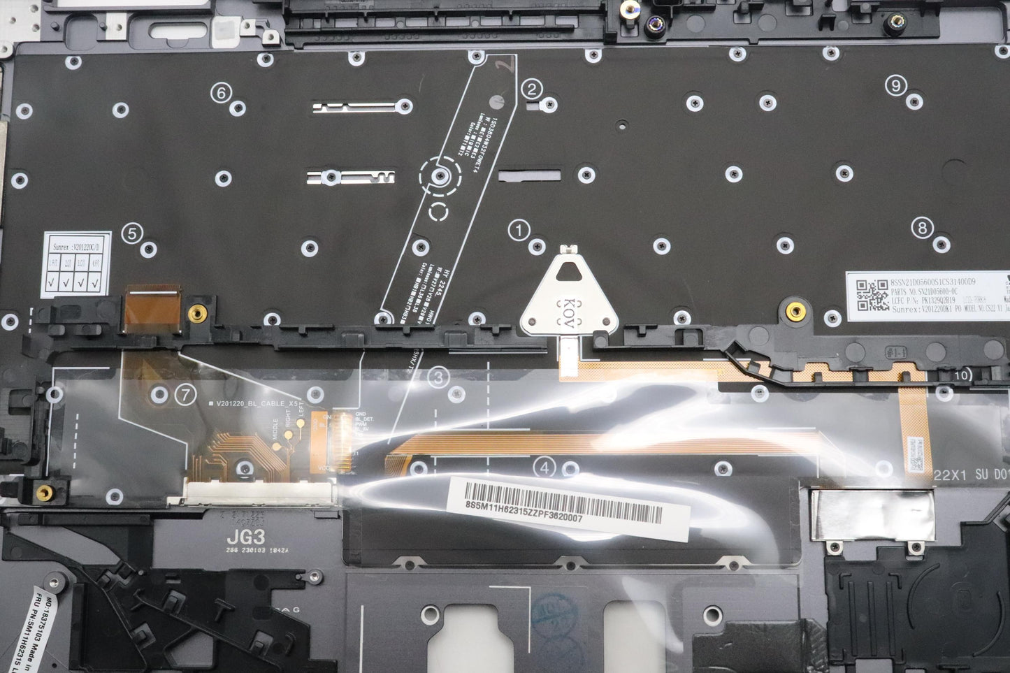 Lenovo Mech_Asm Bl Kb Gy Fpr Por Srx - 5M11H62315