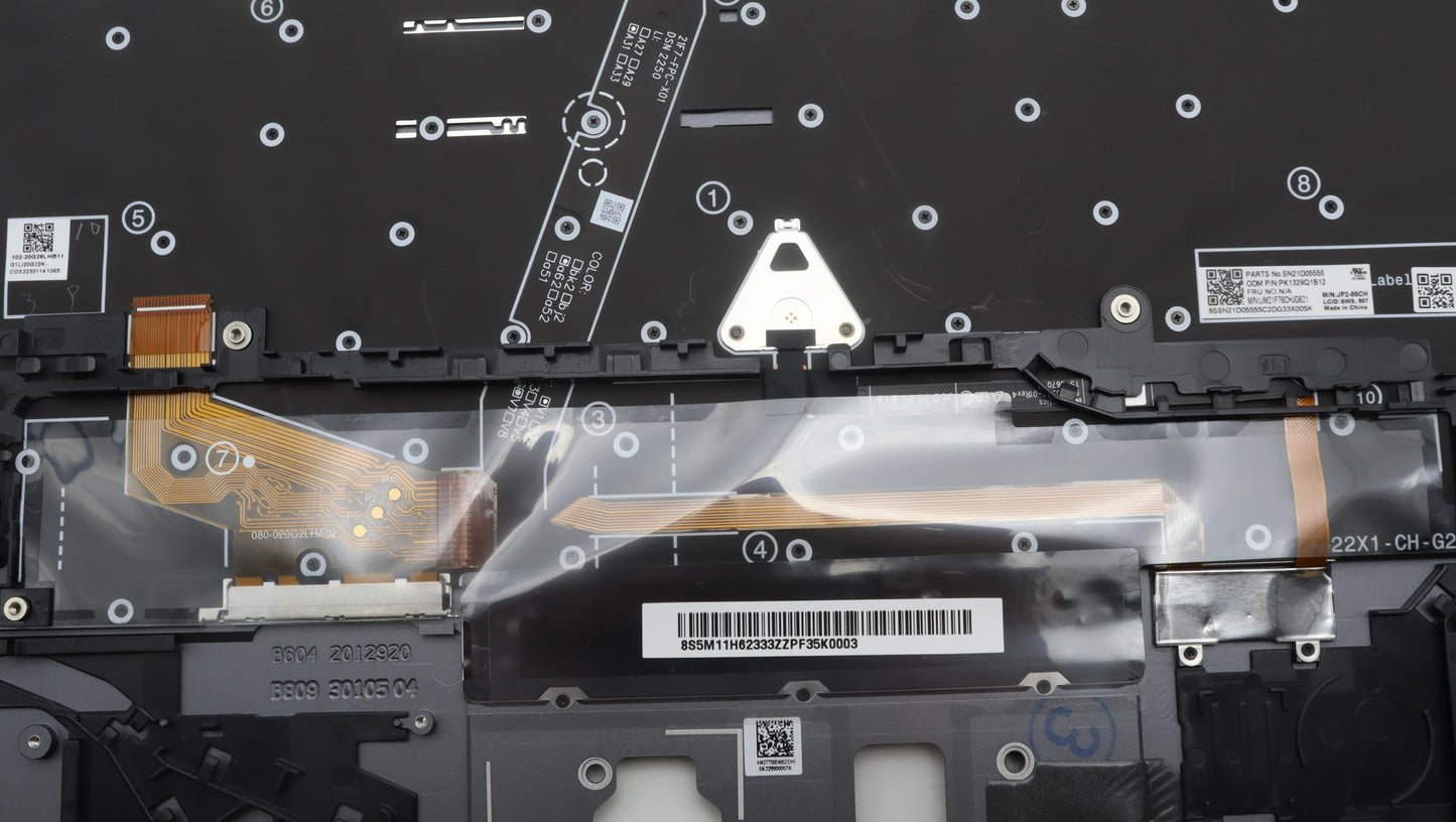 Lenovo Mech_Asm Bl Kb Gy Fpr Sws Chy - 5M11H62333