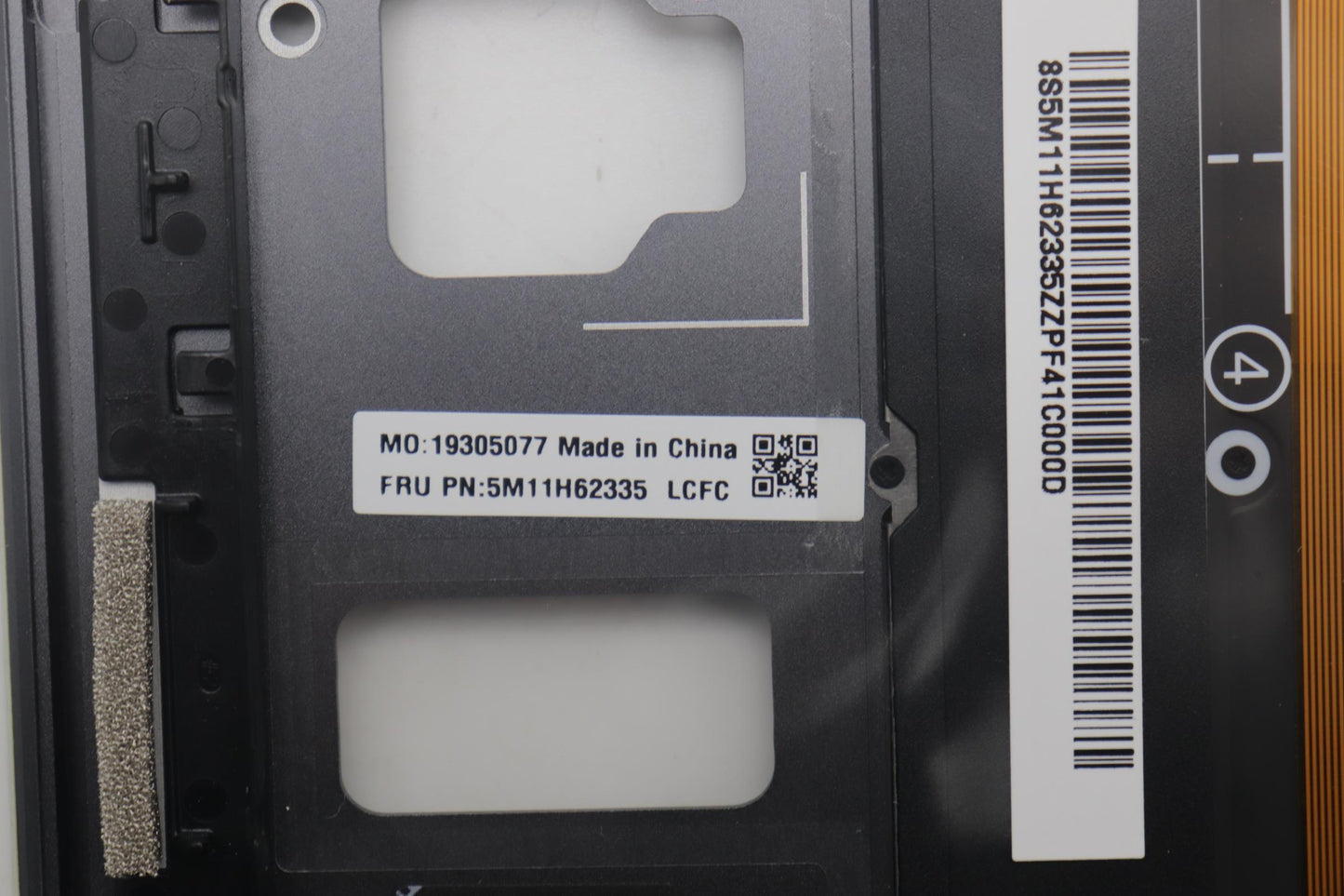 Lenovo Mech_Asm Bl Kb Gy Fpr Sws Srx - 5M11H62335