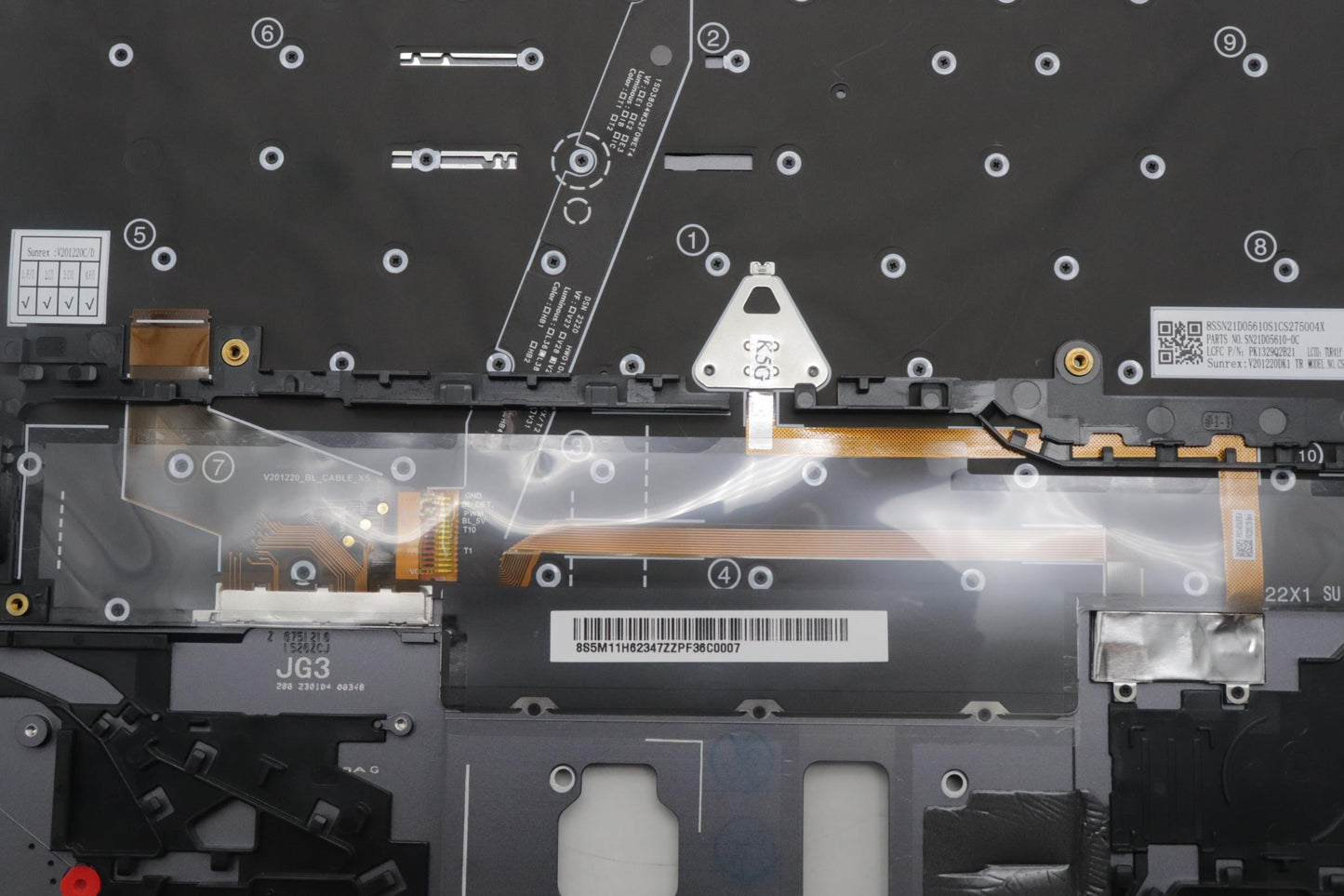 Lenovo Mech_Asm Bl Kb Gy Fpr Tur Srx - 5M11H62347