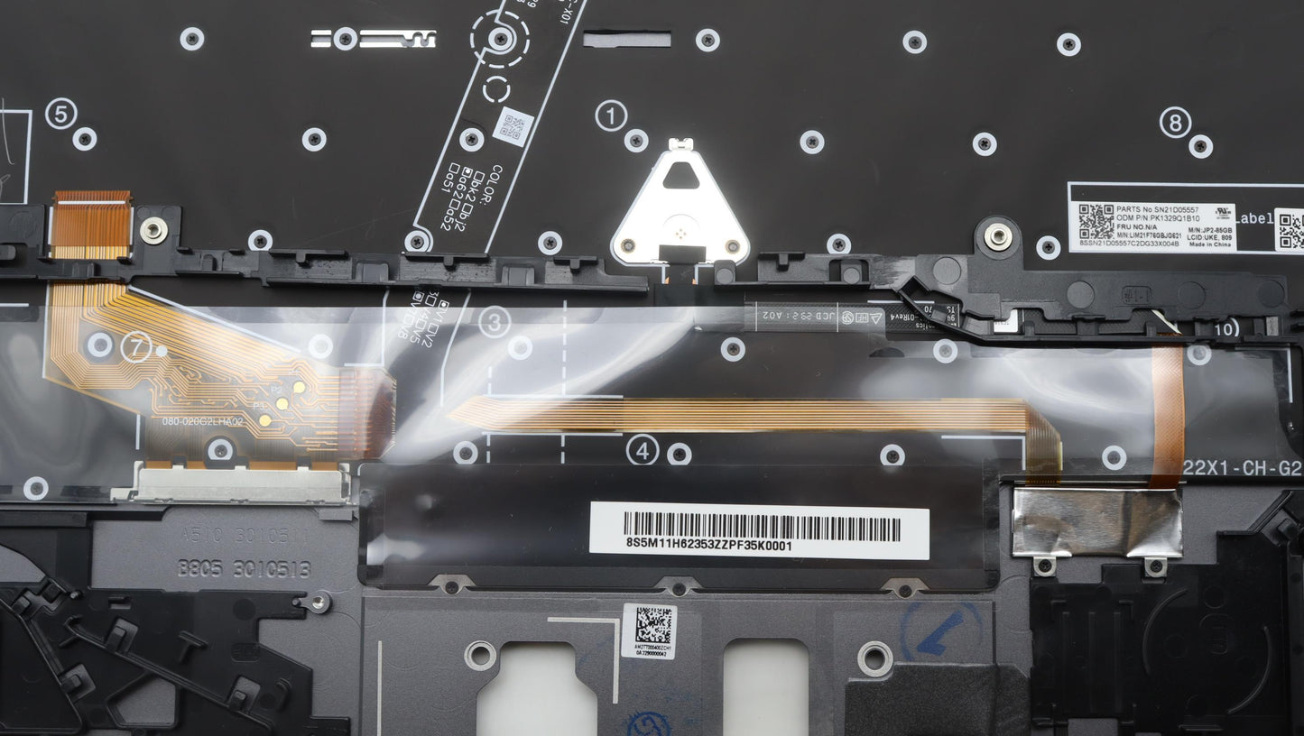Lenovo Mech_Asm Bl Kb Gy Fpr Uke Chy - 5M11H62353