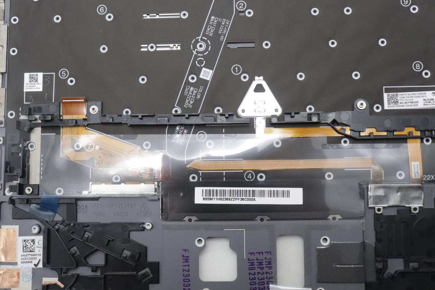 Lenovo Mech_Asm Bl Kb Gy Fpr Ww Bel C - 5M11H62369
