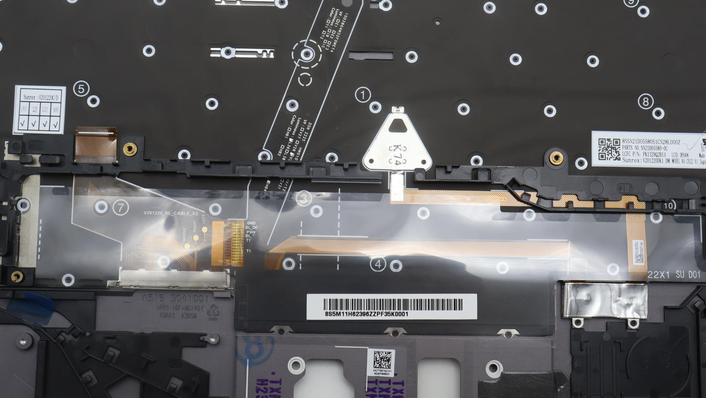 Lenovo Mech_Asm Bl Kb Gy Fpr Ww Den S - 5M11H62396