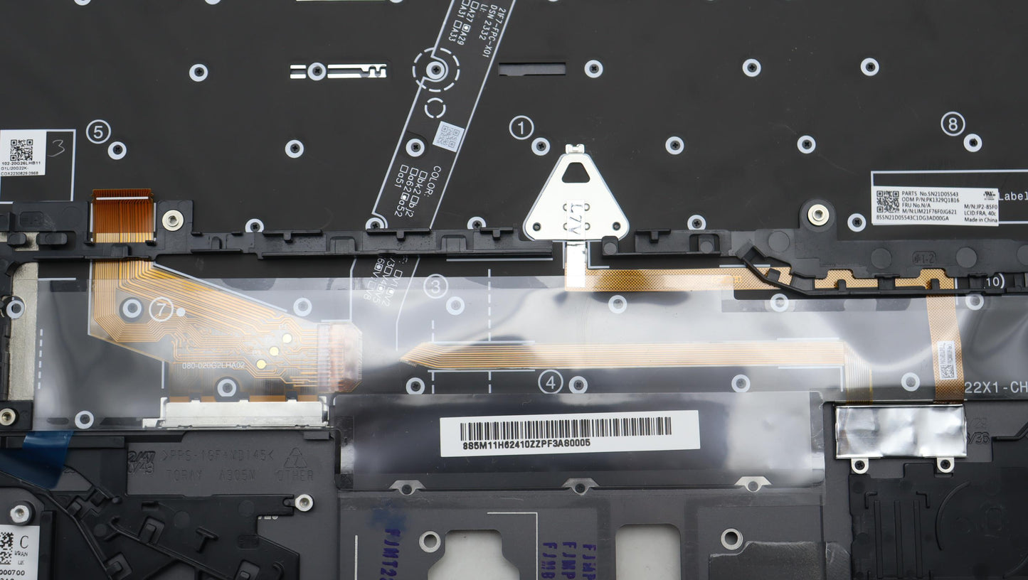 Lenovo Mech_Asm Bl Kb Gy Fpr Ww Fra C - 5M11H62410