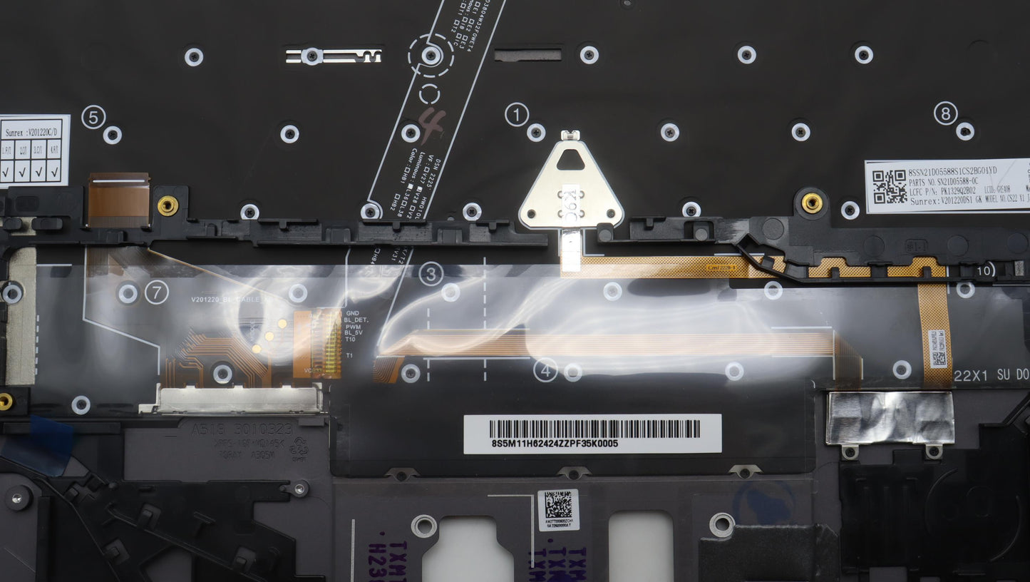 Lenovo Mech_Asm Bl Kb Gy Fpr Ww Gre S - 5M11H62424