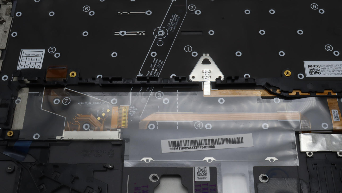 Lenovo Mech_Asm Bl Kb Gy Fpr Ww Nordi - 5M11H62464
