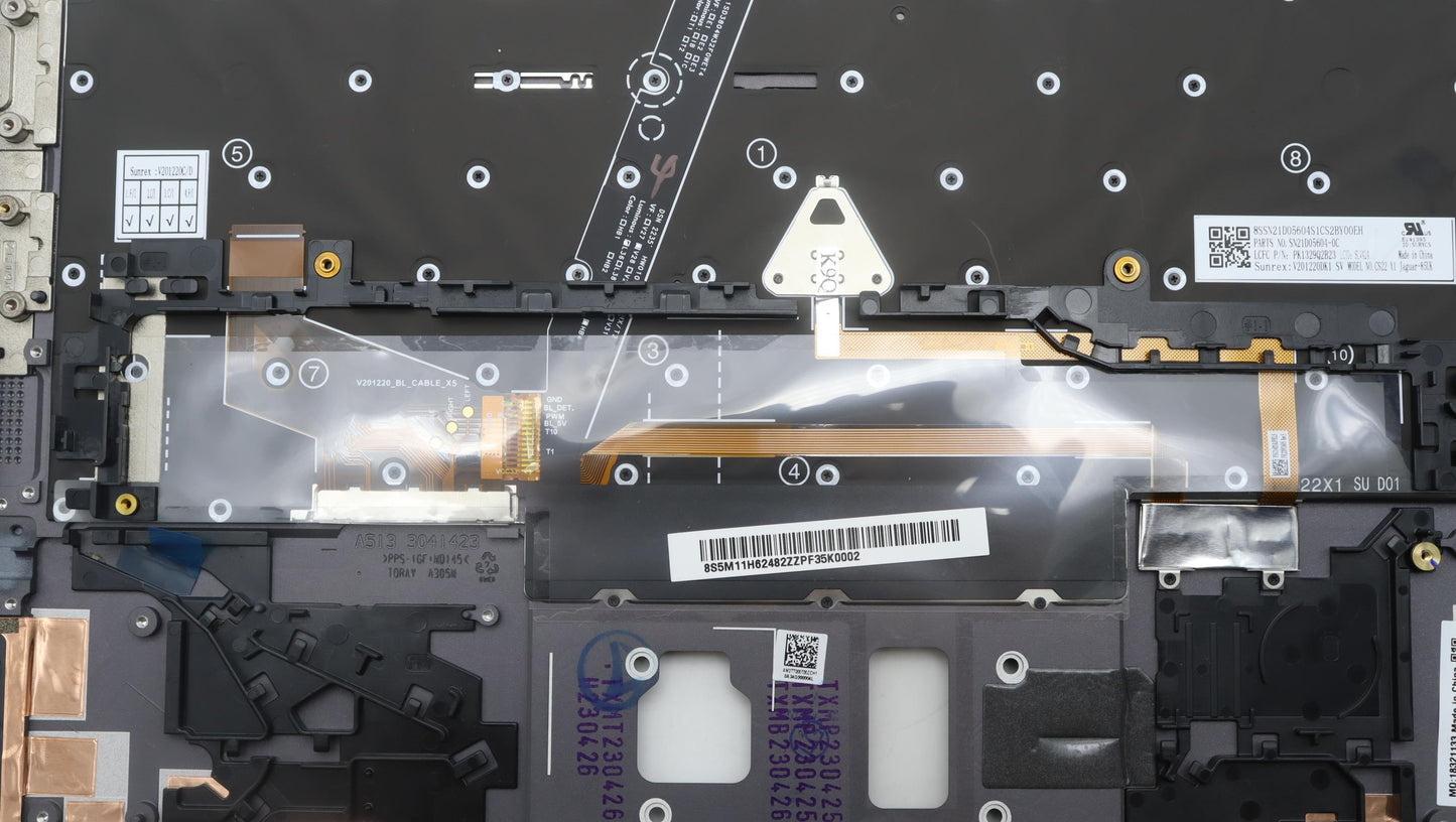 Lenovo Mech_Asm Bl Kb Gy Fpr Ww Slv S - 5M11H62482