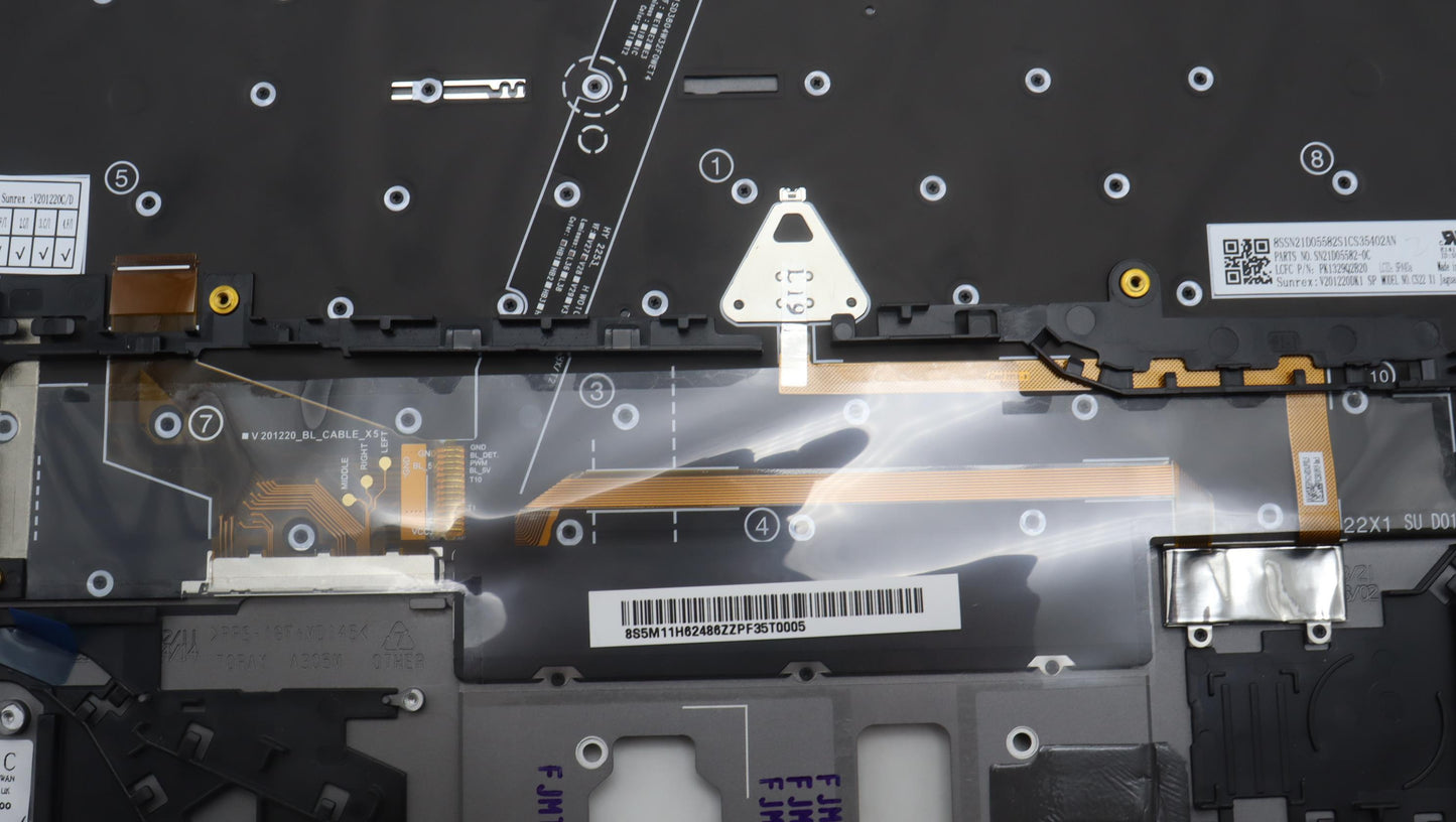 Lenovo Mech_Asm Bl Kb Gy Fpr Ww Spa S - 5M11H62486
