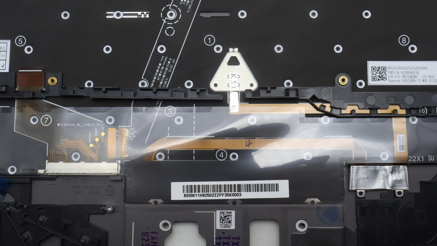 Lenovo Mech_Asm Bl Kb Gy Fpr Ww Thai - 5M11H62502