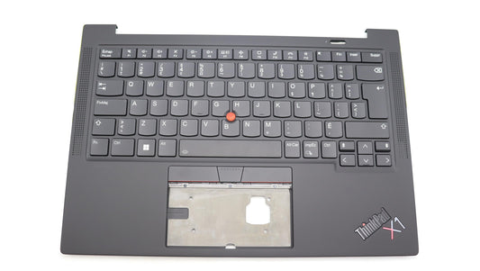 Lenovo C-Cover with Keyboard, Canadian French, Black, Backlit, Fingerprint - 5M11H62570