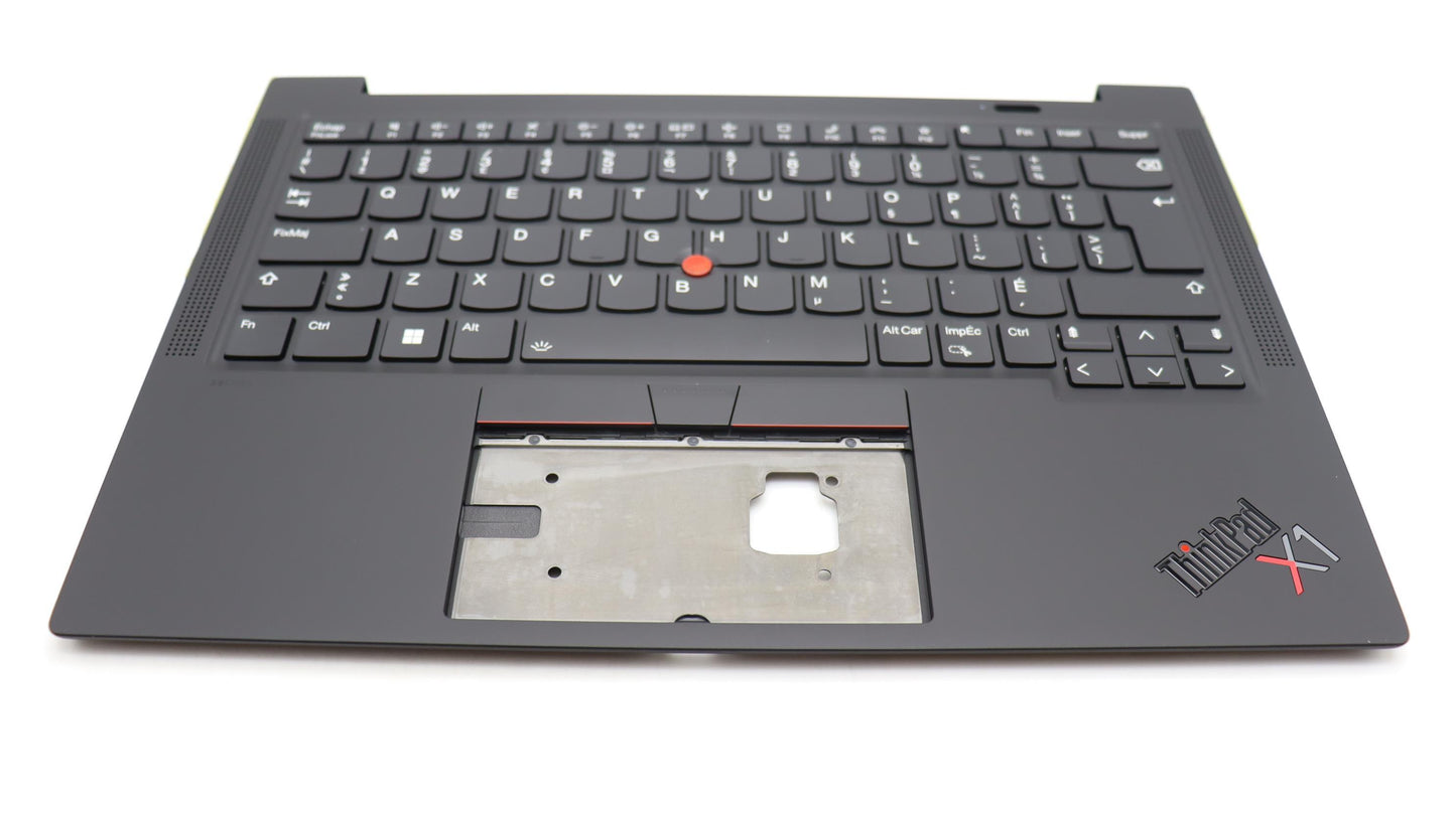 Lenovo C-Cover with Keyboard, Canadian French, Black, Backlit, Fingerprint - 5M11H62570