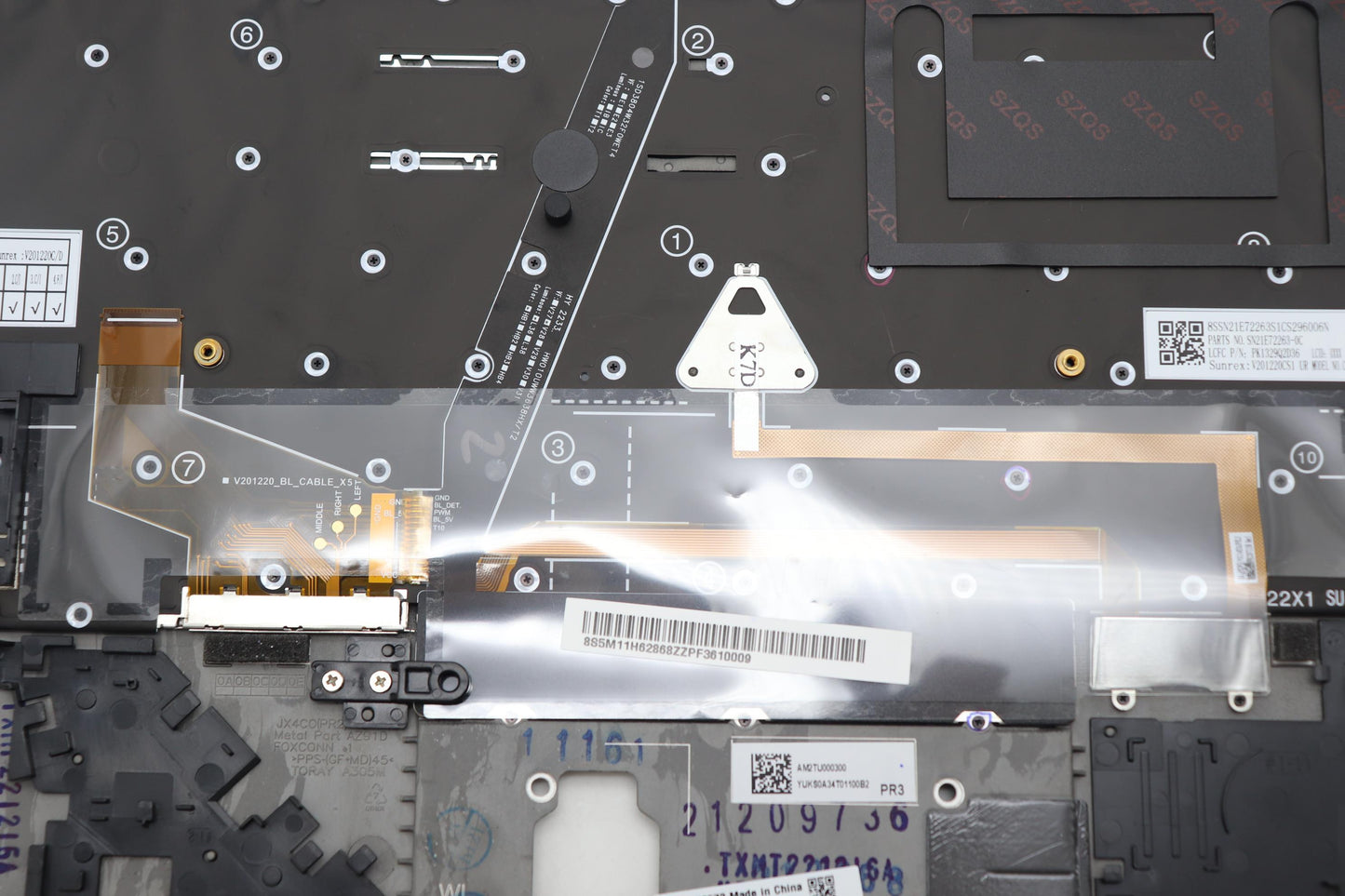 Lenovo Mech_Asm Bl Kb Bk Fpr Ww Ukr S - 5M11H62868