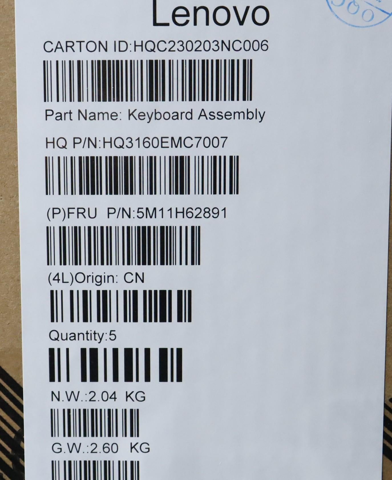 Lenovo Mech_Asm C Coverw/Clickpad Ass - 5M11H62891