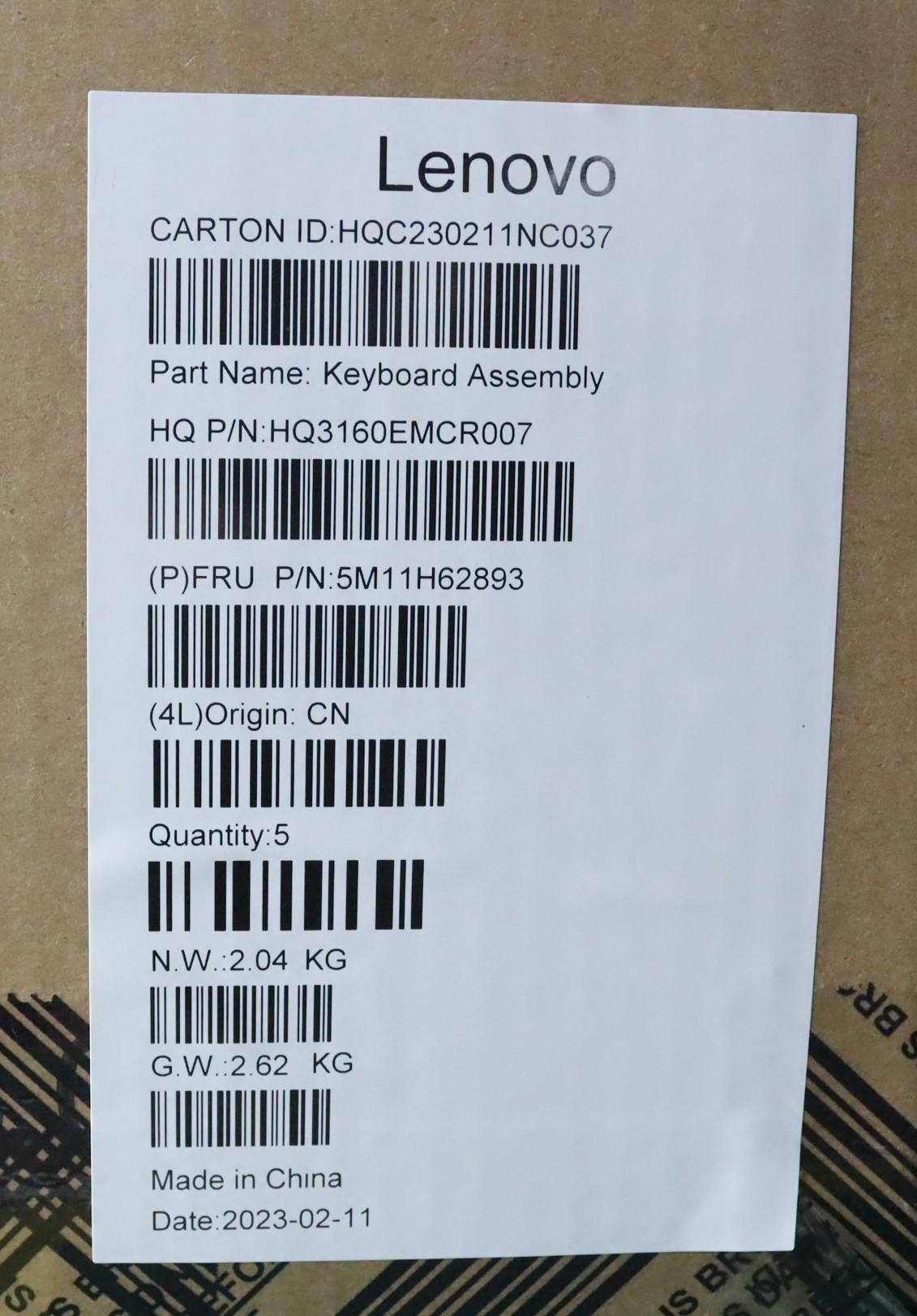 Lenovo Mech_Asm C Cover Assembly No W - 5M11H62893