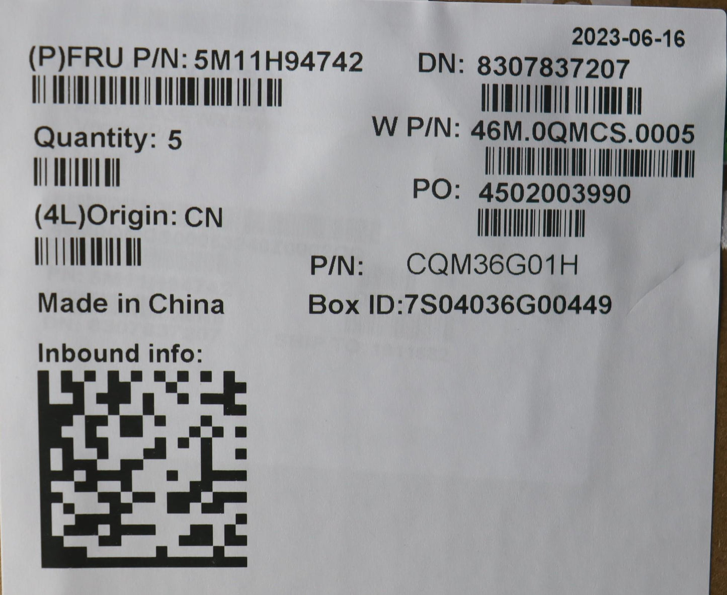 Lenovo Mech_Asm Fru Ww C-Cvr+Mao Kb A - 5M11H94742