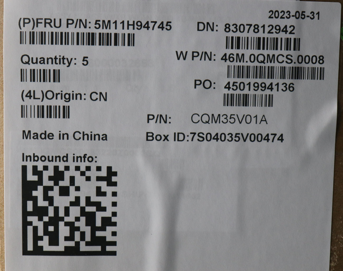 Lenovo Mech_Asm Fru Noww C-Cvr+Mao Kb - 5M11H94745