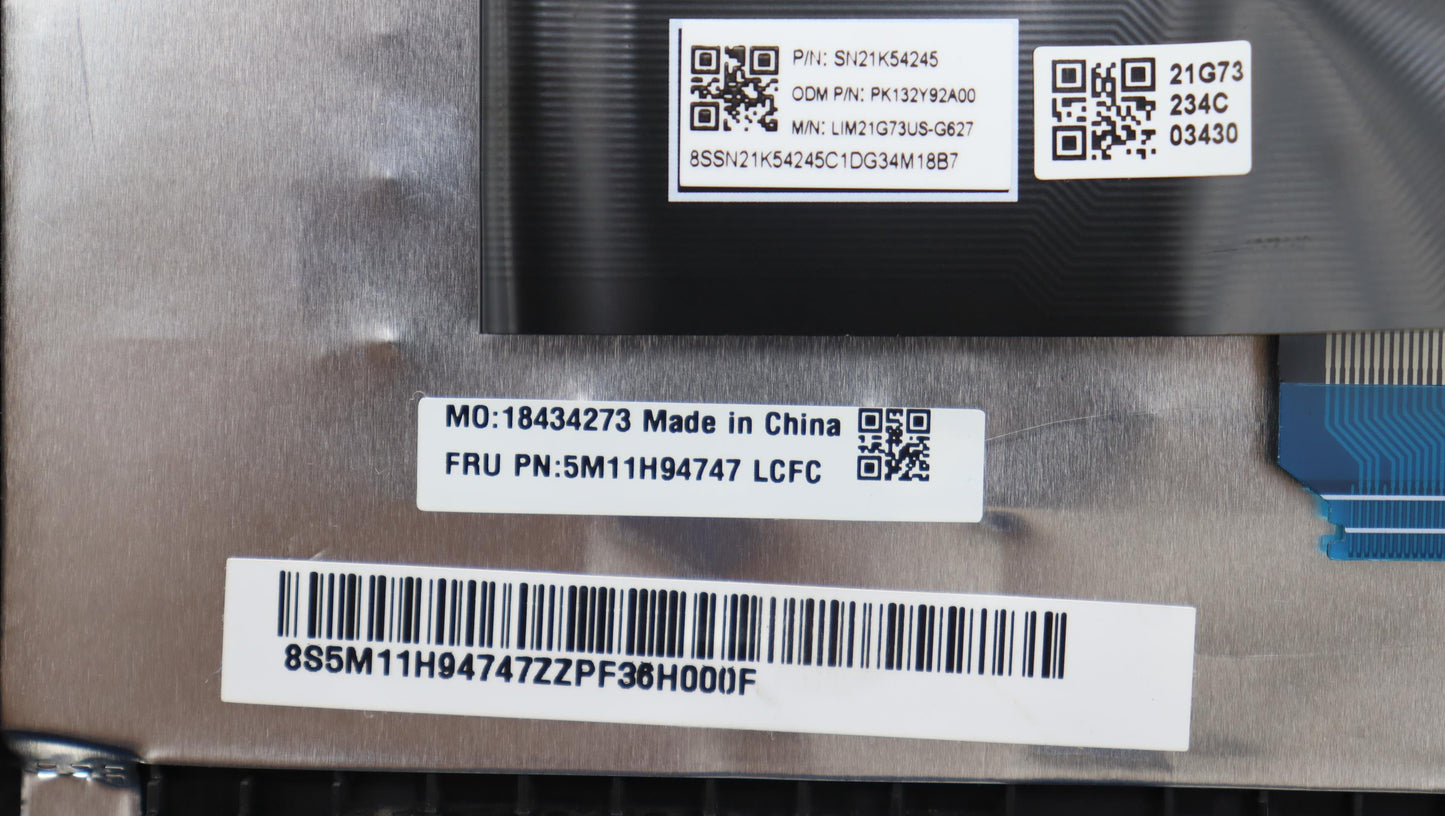 Lenovo Mech_Asm Fru Kbd Ccv Eng (Chy) - 5M11H94747