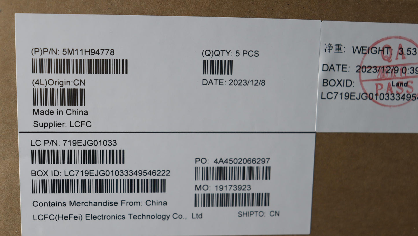 Lenovo Mech_Asm Fru Kbd Ccv Hbw (Ltn) - 5M11H94778