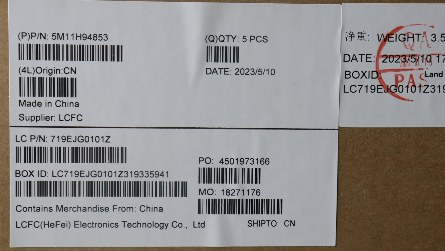 Lenovo Mech_Asm Fru Kbd Ccv Eng Bl (L - 5M11H94853