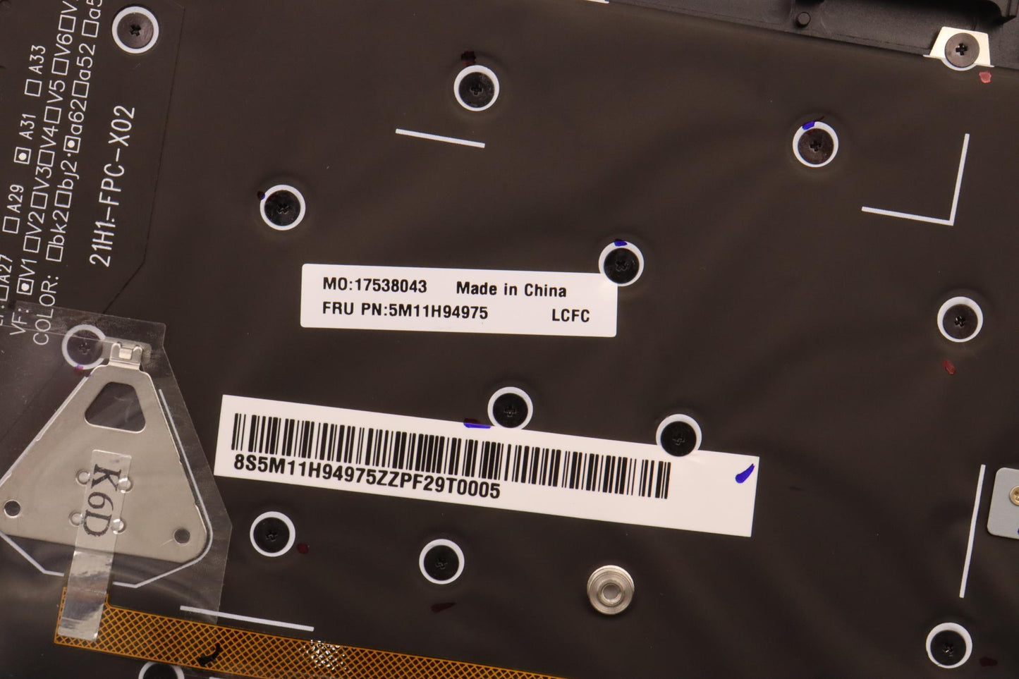 Lenovo Mechasm Gp Kbdbzl,Ind Eng,Ww,B - 5M11H94975