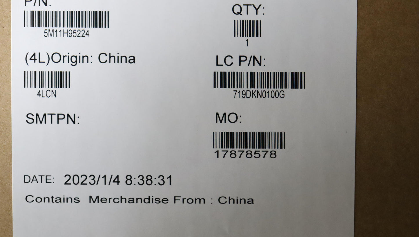 Lenovo 13.3" WQXGA LCD Module, Touch, Anti-Smudge, OLED, RGB+IR Camera - 5M11H95224