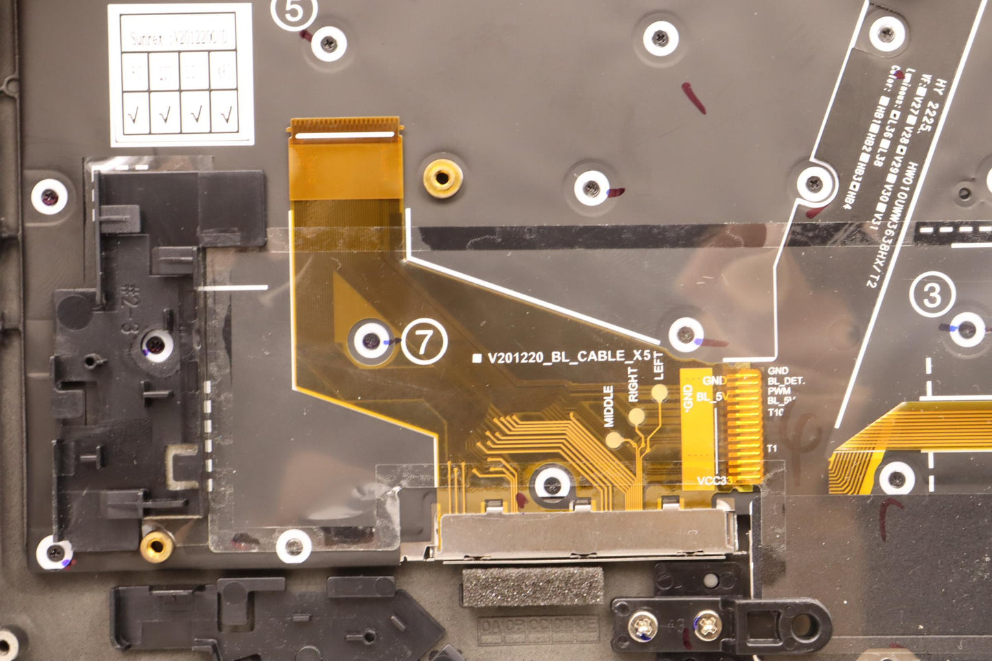 Lenovo Mechasm Grp Kbd Bzl,Uke,Ww,Db, - 5M11K07698