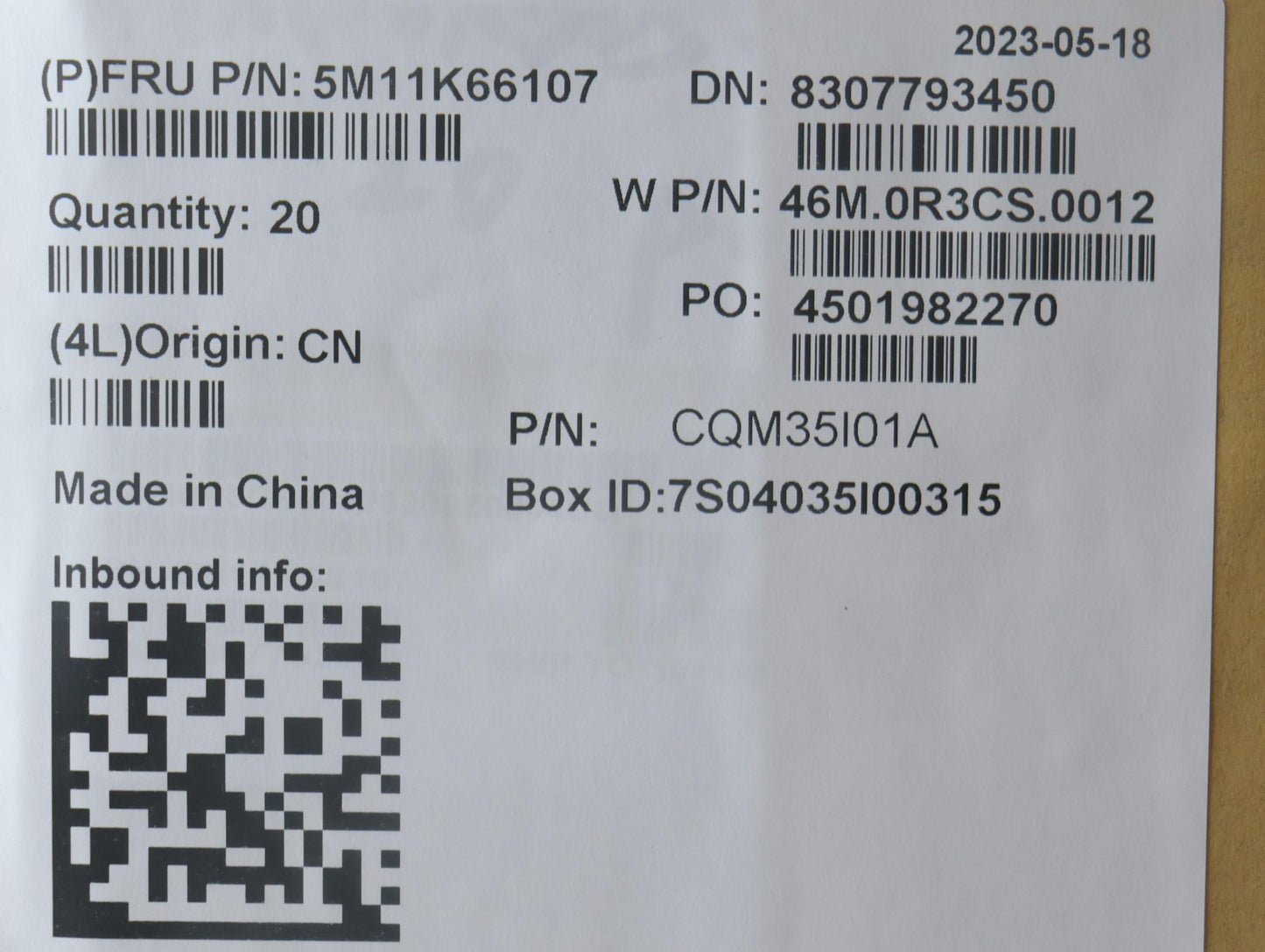 Lenovo HYB RTX No WWAN D-Cover Assembly P1G5 - 5M11K66107