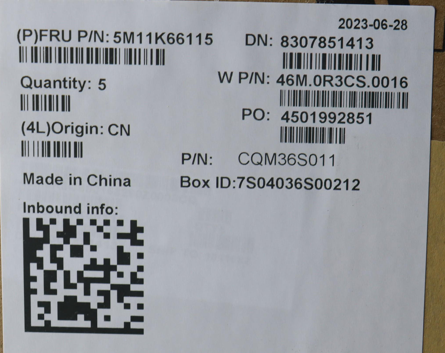Lenovo Mech_Asm Hyb/Rtx Wwan D-Cover - 5M11K66115