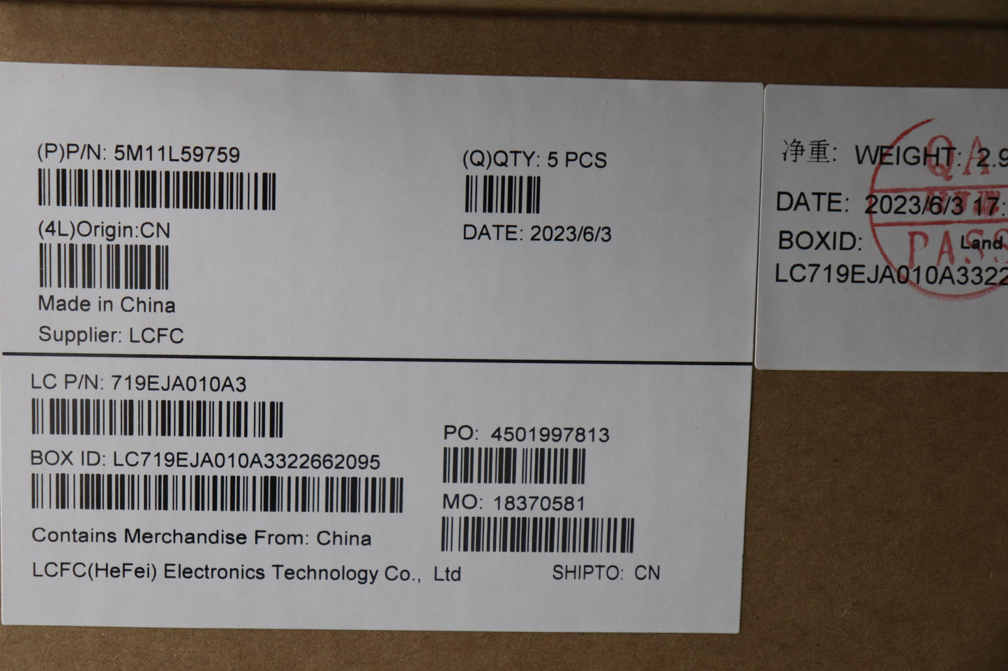 Lenovo Mech_Asm Fru Kb Ccv Tc Us (Chy - 5M11L59759