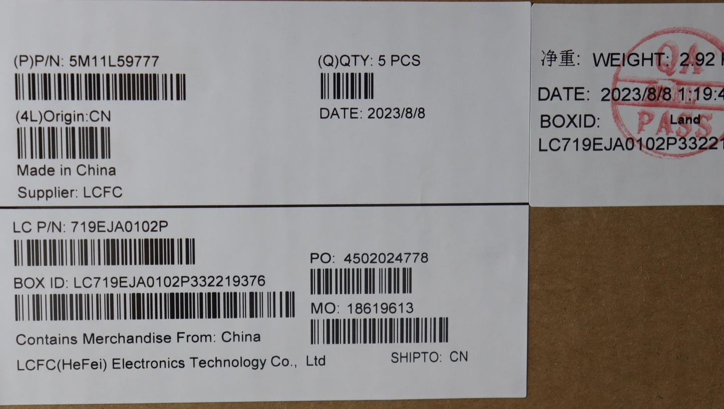 Lenovo Mech_Asm Fru Kb Ccv La Spa Uk - 5M11L59777
