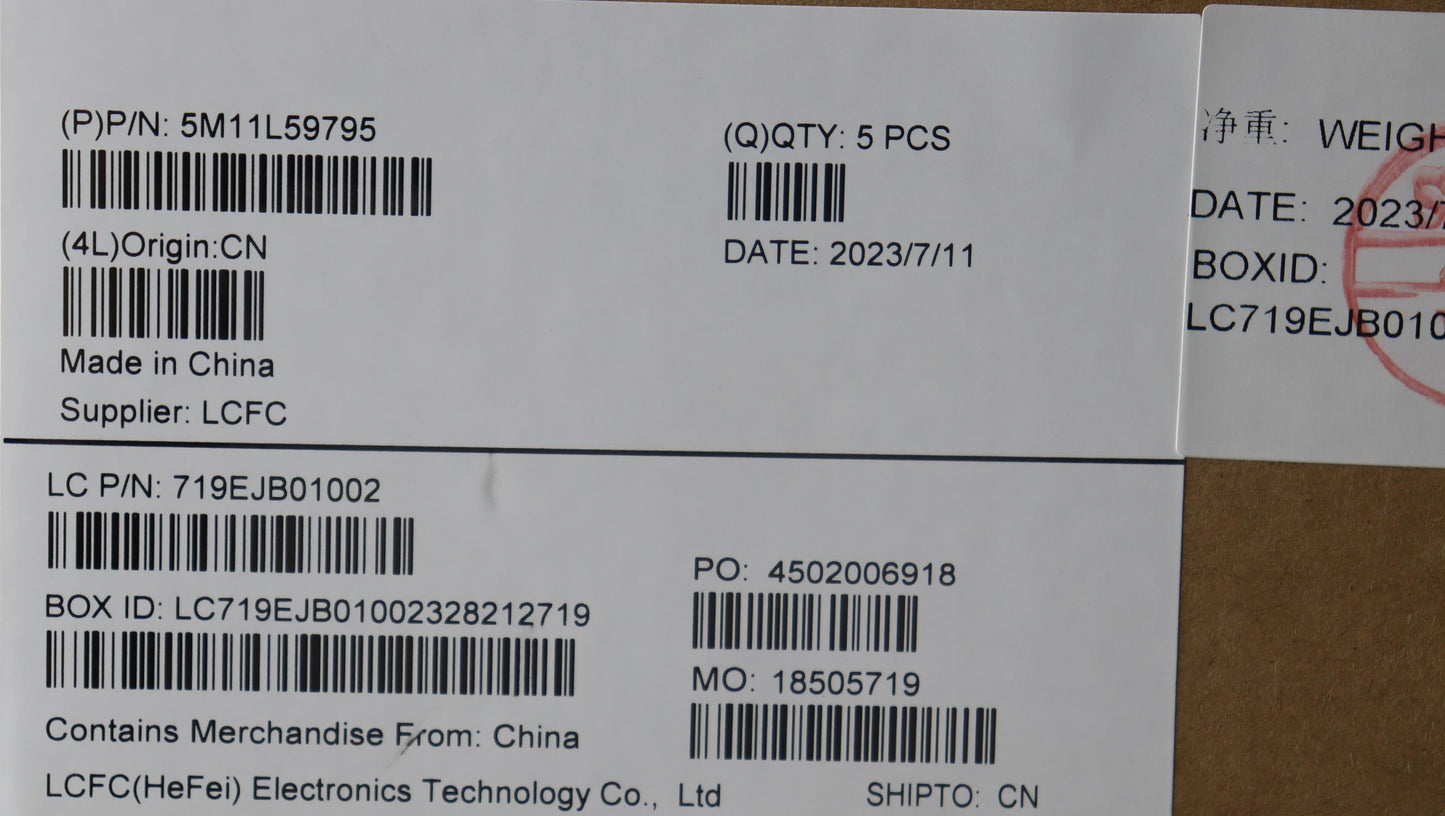 Lenovo Mech_Asm Fru Kb Ccv Eng Us Bl - 5M11L59795