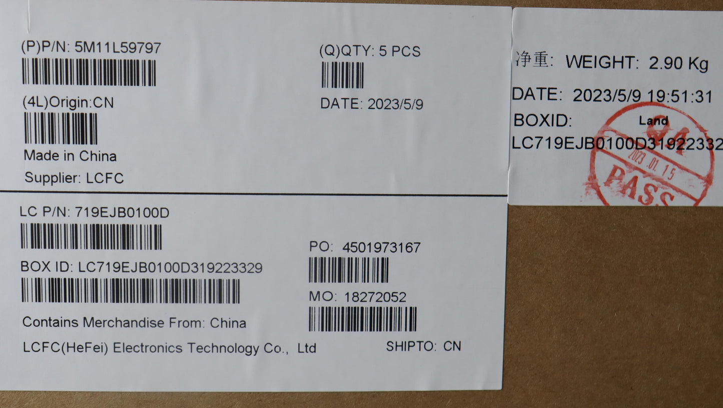 Lenovo Mech_Asm Fru Kb Ccv Eng Us Bl - 5M11L59797