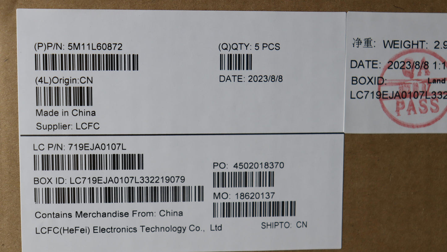 Lenovo Mech_Asm Fru Kb Ccv Hbw Us Bl - 5M11L60872