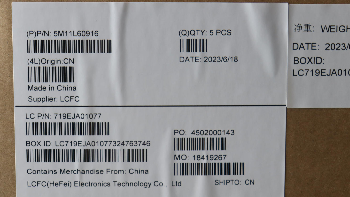 Lenovo Mech_Asm Fru Kb Ccv Uke Uk Bl - 5M11L60916