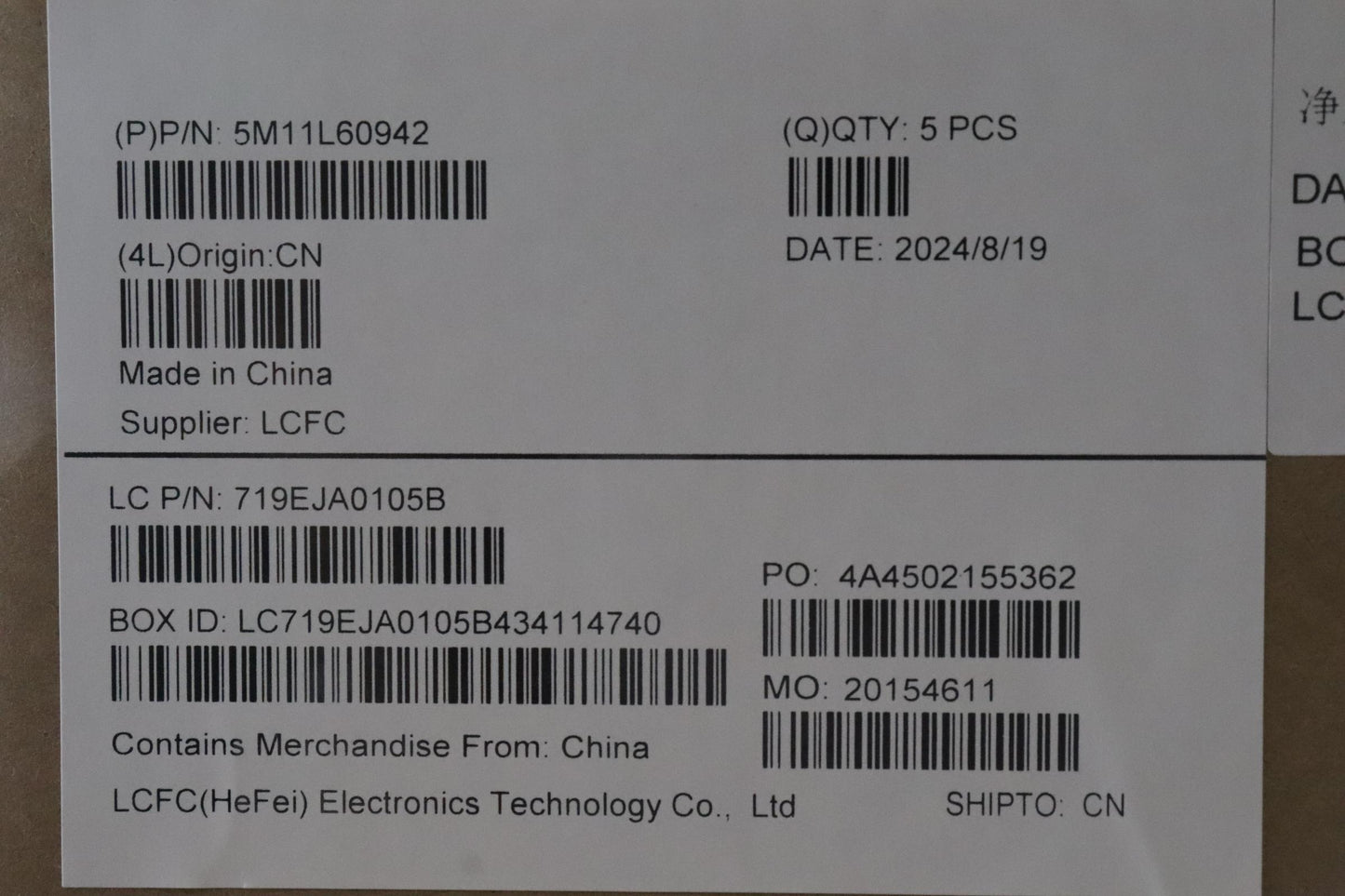 Lenovo Mech_Asm Fru Kb Ccv Kor Us Bl - 5M11L60942