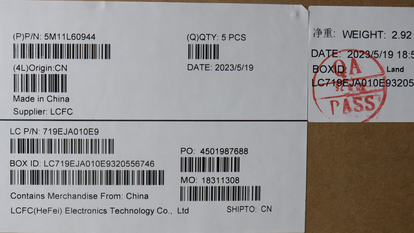 Lenovo Mech_Asm Fru Kb Ccv Kor Us Bl - 5M11L60944