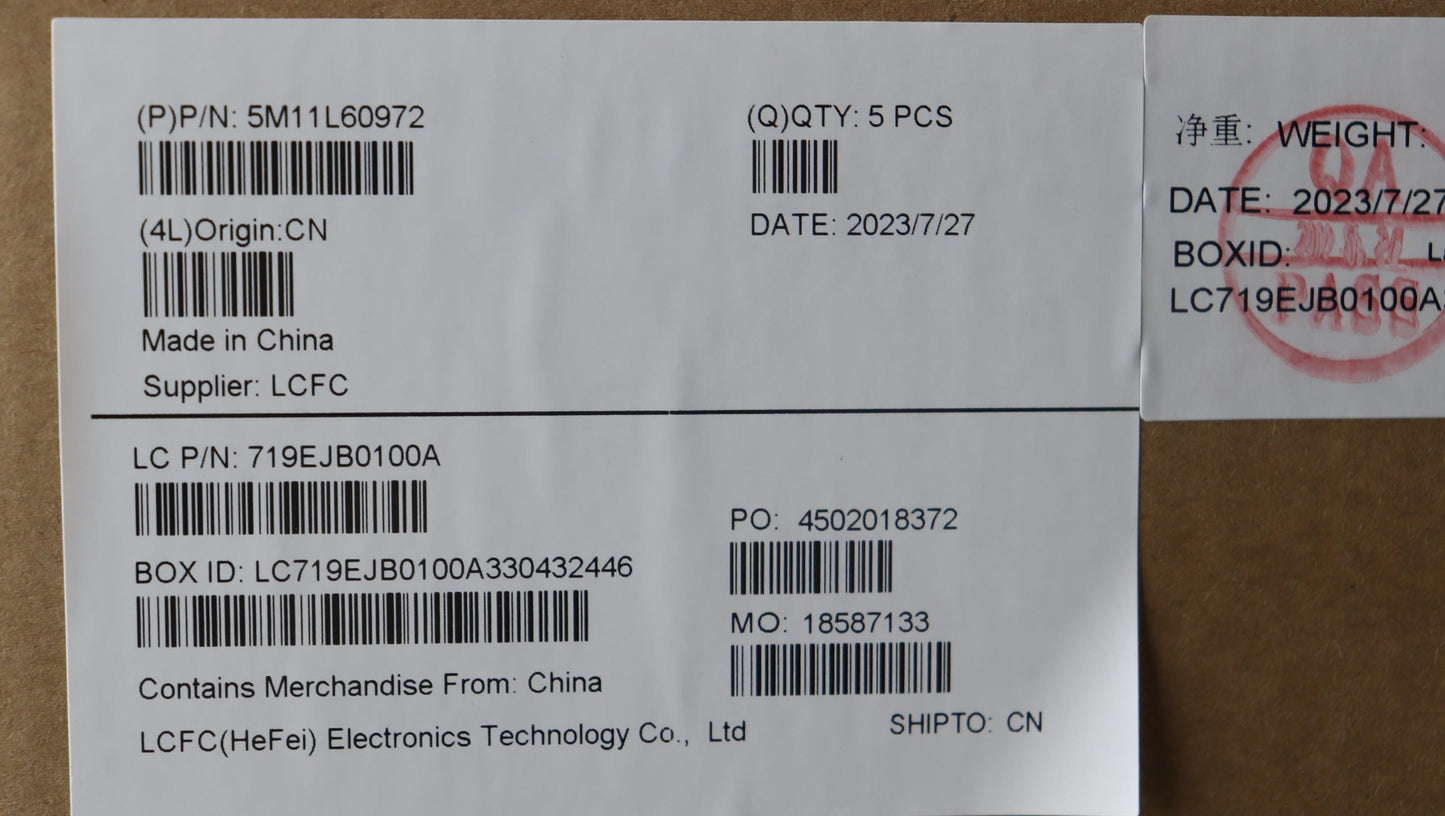 Lenovo Mech_Asm Fru Kb Ccv Eng Us (Sr - 5M11L60972