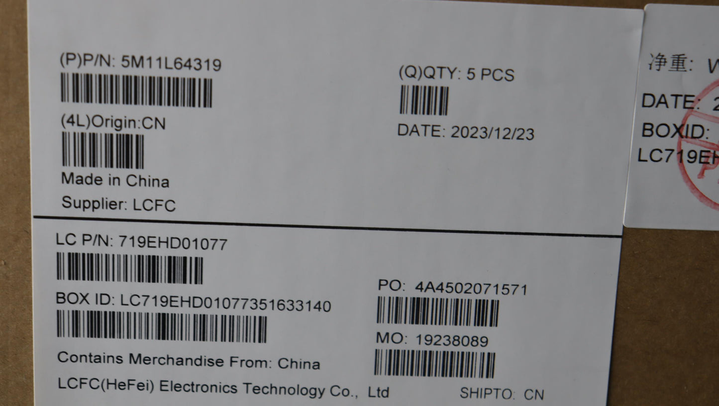 Lenovo Mech_Asm Kbd W C Eng Bklt Chy - 5M11L64319