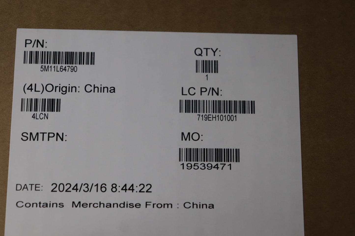 Lenovo Mech_Asm Wuxga Aras Fhd Mc Bk - 5M11L64790